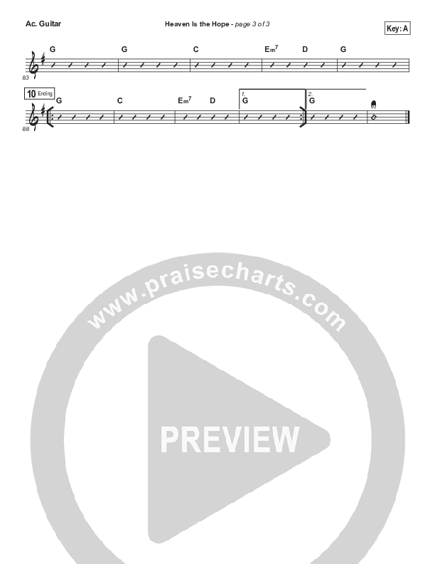 Heaven Is The Hope Acoustic Guitar (Matthew West)