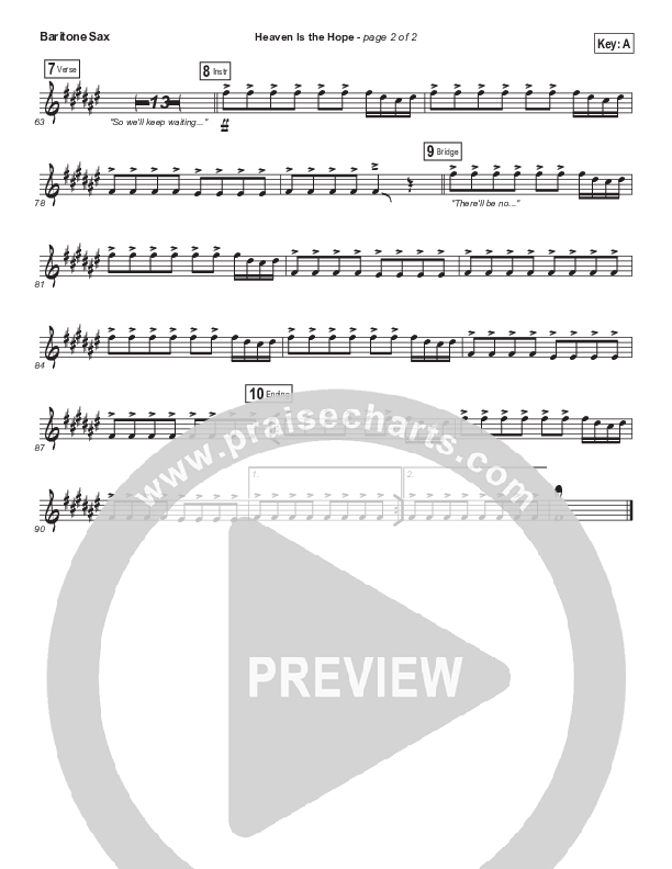 Heaven Is The Hope Bari Sax (Matthew West)