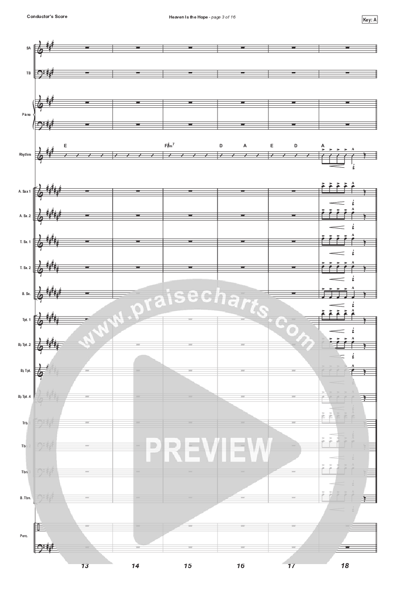 Heaven Is The Hope Conductor's Score (Matthew West)