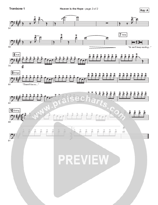 Heaven Is The Hope Trombone 1 (Matthew West)