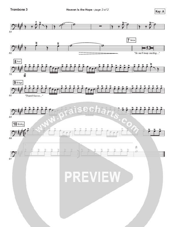 Heaven Is The Hope Trombone 3 (Matthew West)