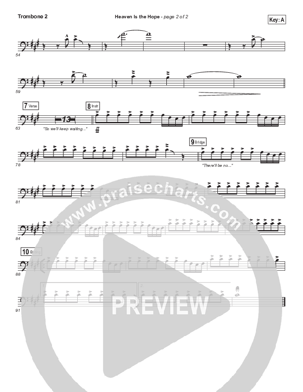 Heaven Is The Hope Trombone (Matthew West)