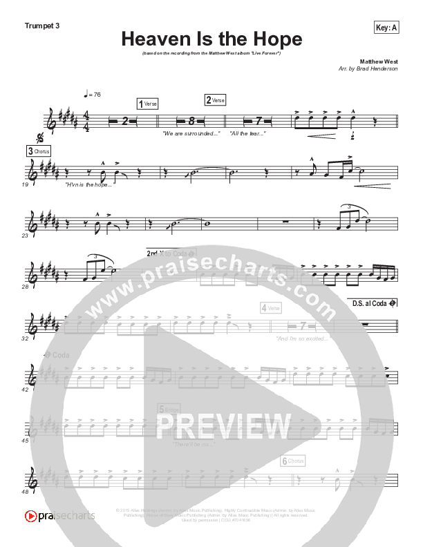 Heaven Is The Hope Trumpet 3 (Matthew West)