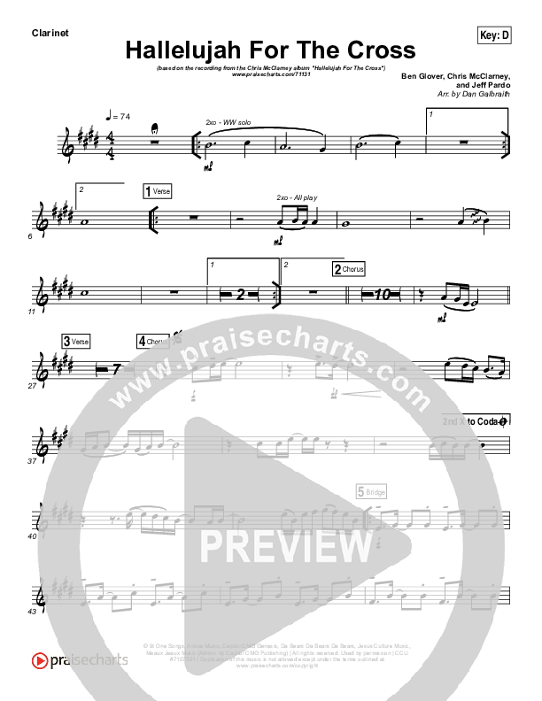 Hallelujah For The Cross Wind Pack (Chris McClarney)