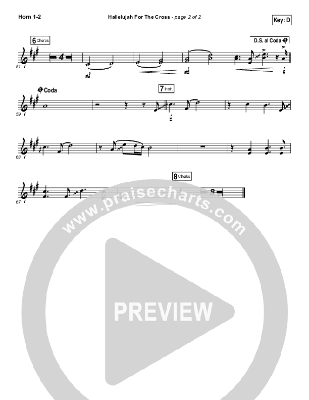 Hallelujah For The Cross Brass Pack (Chris McClarney)