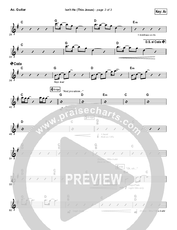 Isn't He (This Jesus) Acoustic Guitar (The Belonging Co)