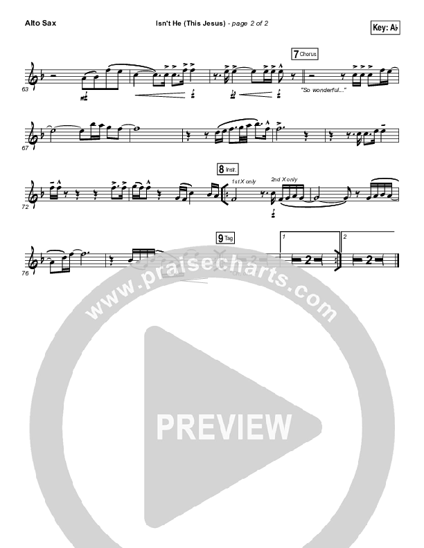 Isn't He (This Jesus) Alto Sax (The Belonging Co)