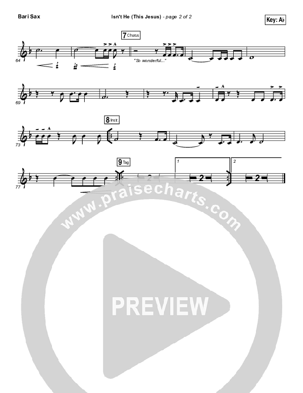 Isn't He (This Jesus) Bari Sax (The Belonging Co)