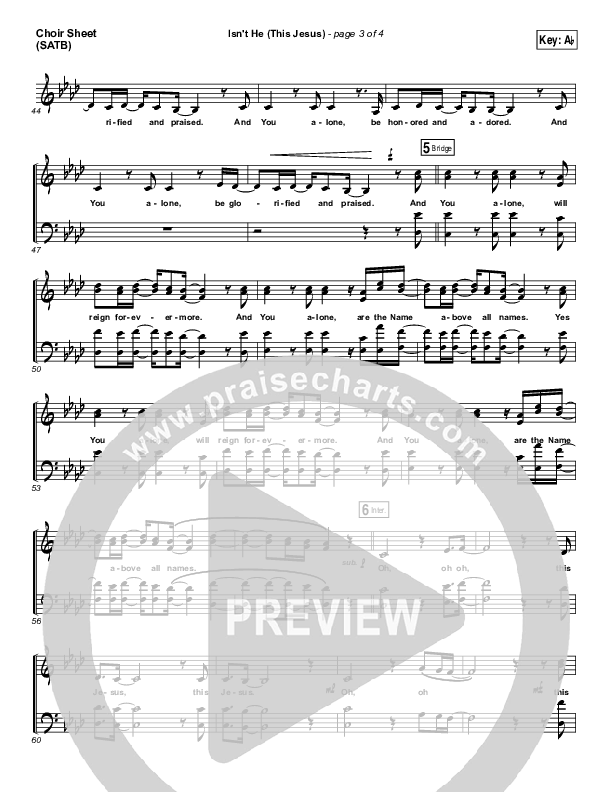 Isn't He (This Jesus) Choir Sheet (SATB) (The Belonging Co)