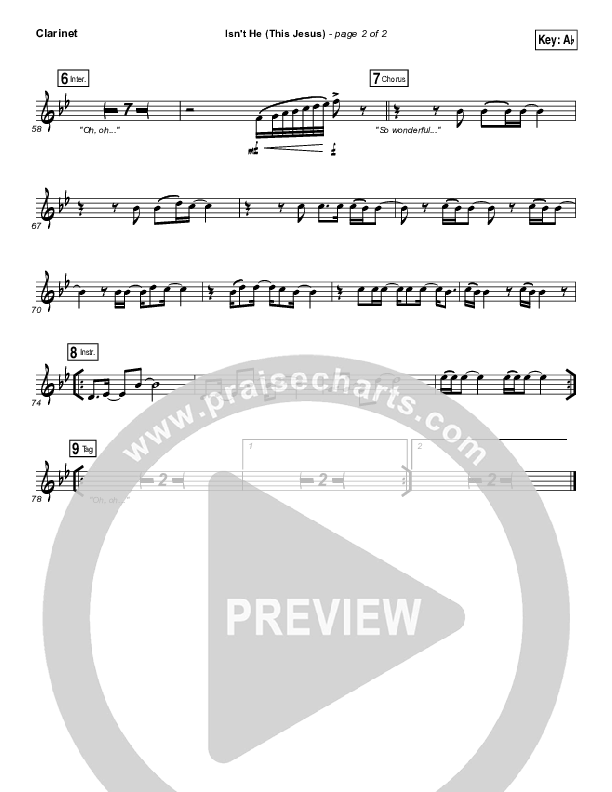 Isn't He (This Jesus) Clarinet (The Belonging Co)