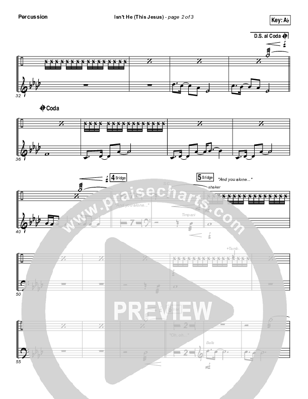 Isn't He (This Jesus) Percussion (The Belonging Co)