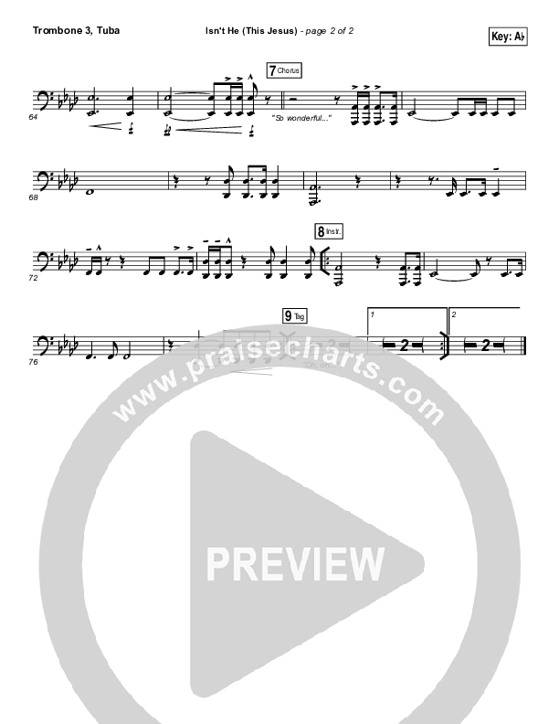 Isn't He (This Jesus) Trombone 3/Tuba (The Belonging Co)