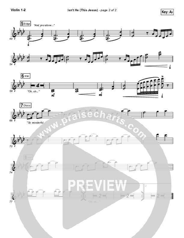 Isn't He (This Jesus) Violin 1/2 (The Belonging Co)