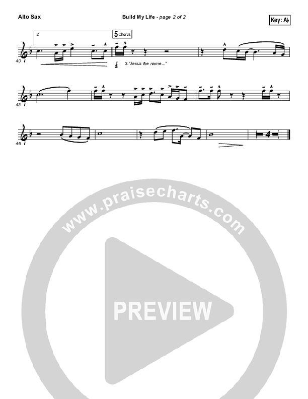 Build My Life Alto Sax (Pat Barrett)