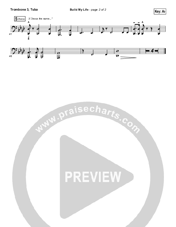 Build My Life Trombone 3/Tuba (Pat Barrett)