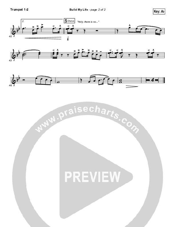 Build My Life Trumpet 1,2 (Pat Barrett)