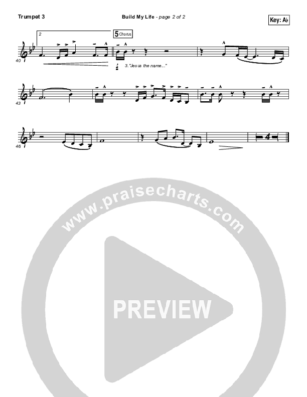 Build My Life Trumpet 3 (Pat Barrett)