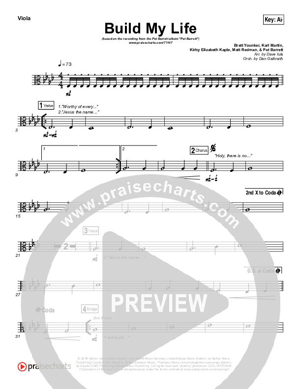 Build My Life Viola (Pat Barrett)