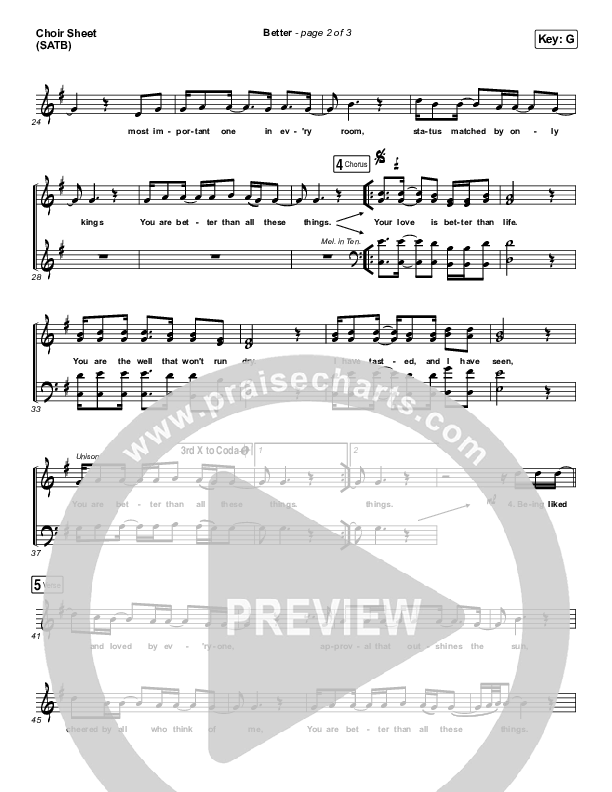 Better Choir Sheet (SATB) (Pat Barrett)