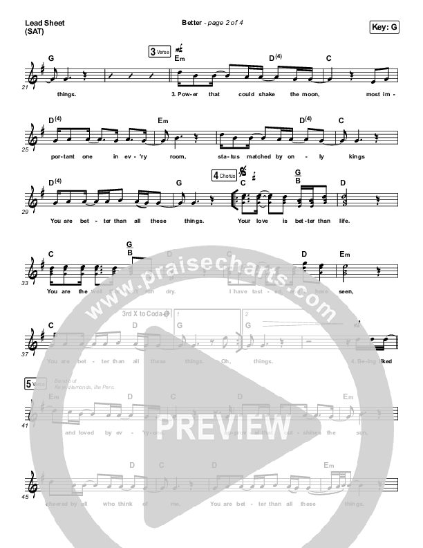 Better Lead Sheet (SAT) (Pat Barrett)