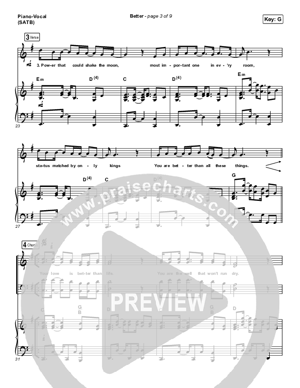 Better Piano/Vocal (SATB) (Pat Barrett)