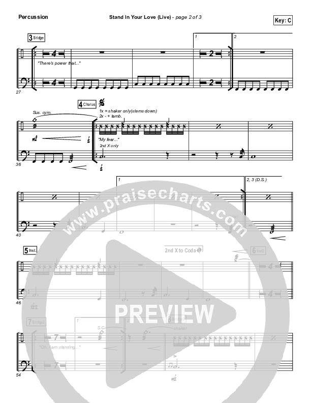 Stand In Your Love (Live) Percussion (GATEWAY)