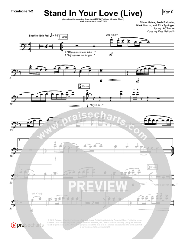 Stand In Your Love (Live) Trombone 1/2 (GATEWAY)