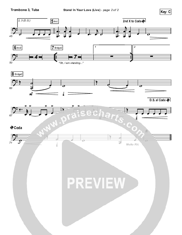 Stand In Your Love (Live) Trombone 3/Tuba (GATEWAY)