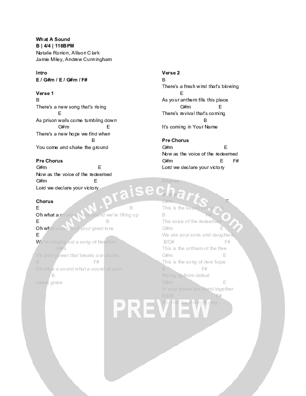 What A Sound Chords & Lyrics (Ascension Worship)