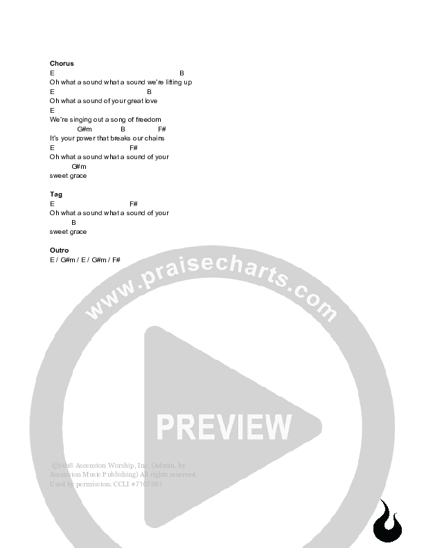 What A Sound Chords & Lyrics (Ascension Worship)