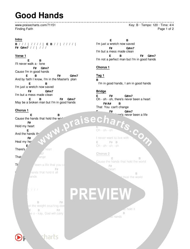 Good Hands Chords & Lyrics (Finding Faith)
