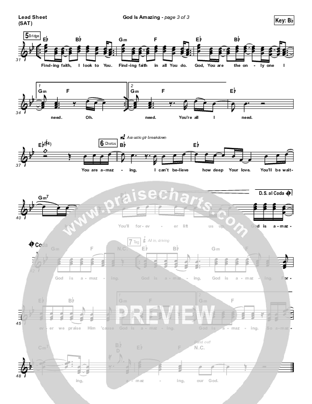 God Is Amazing Lead (SAT) (Finding Faith)