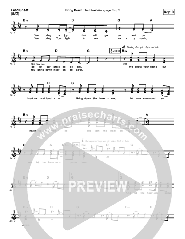 Bring Down The Heavens Lead (SAT) (Finding Faith)