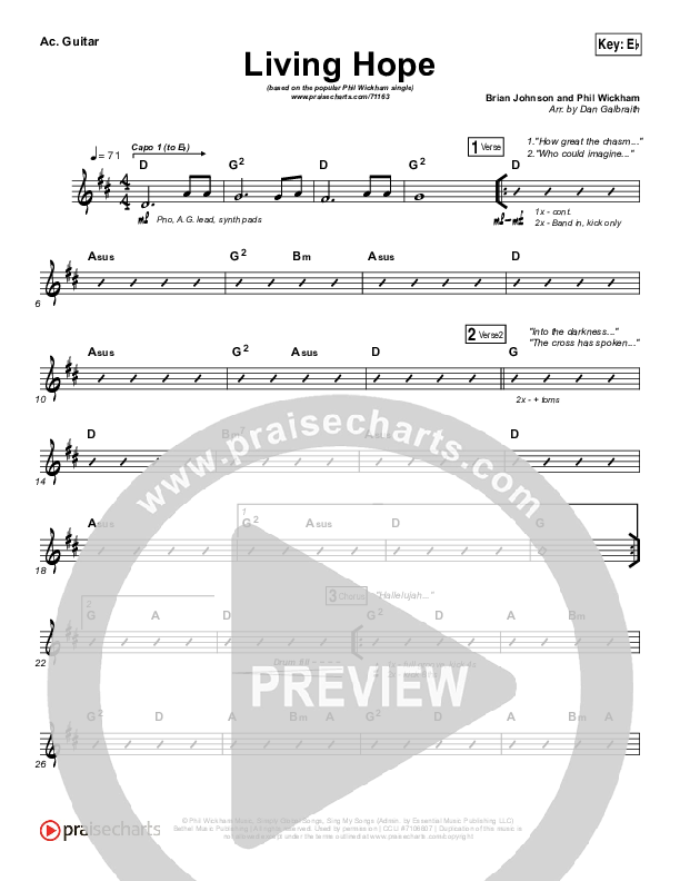 Living Hope Rhythm Chart (Phil Wickham)