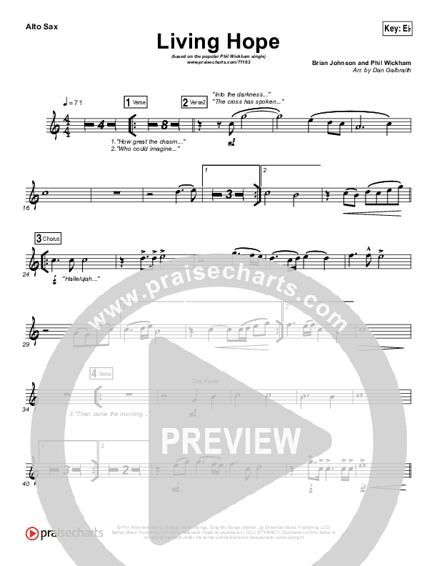 Living Hope Alto Sax (Phil Wickham)