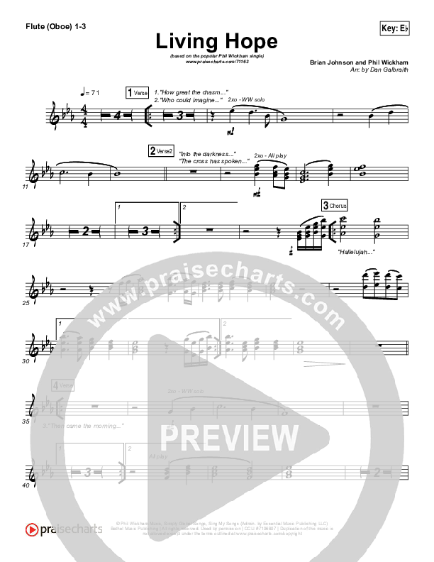 Living Hope Flute/Oboe 1/2/3 (Phil Wickham)