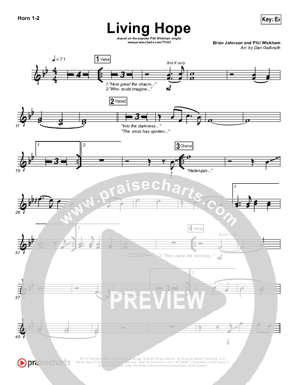 Living Hope French Horn 1,2 (Phil Wickham)