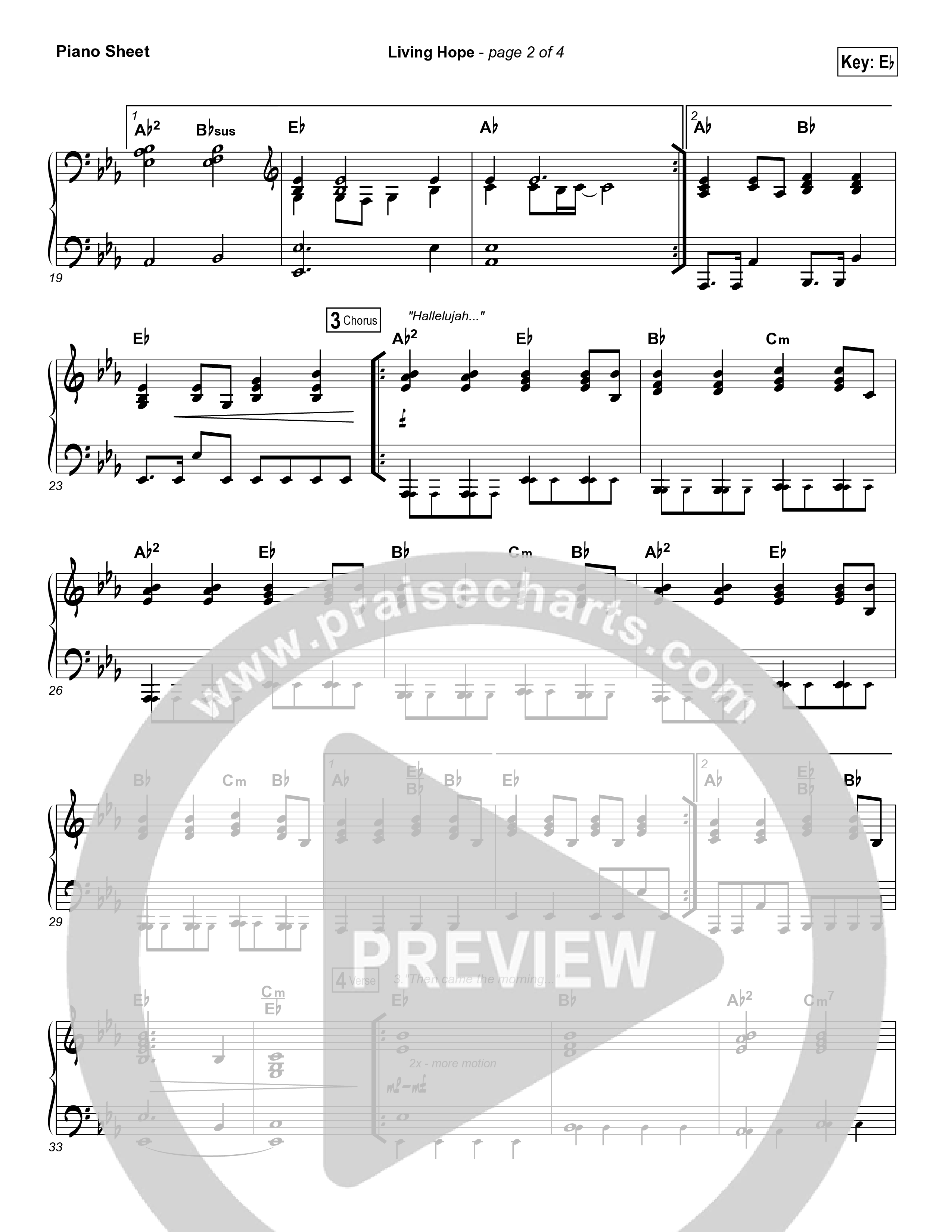 Living Hope Piano Sheet (Phil Wickham)