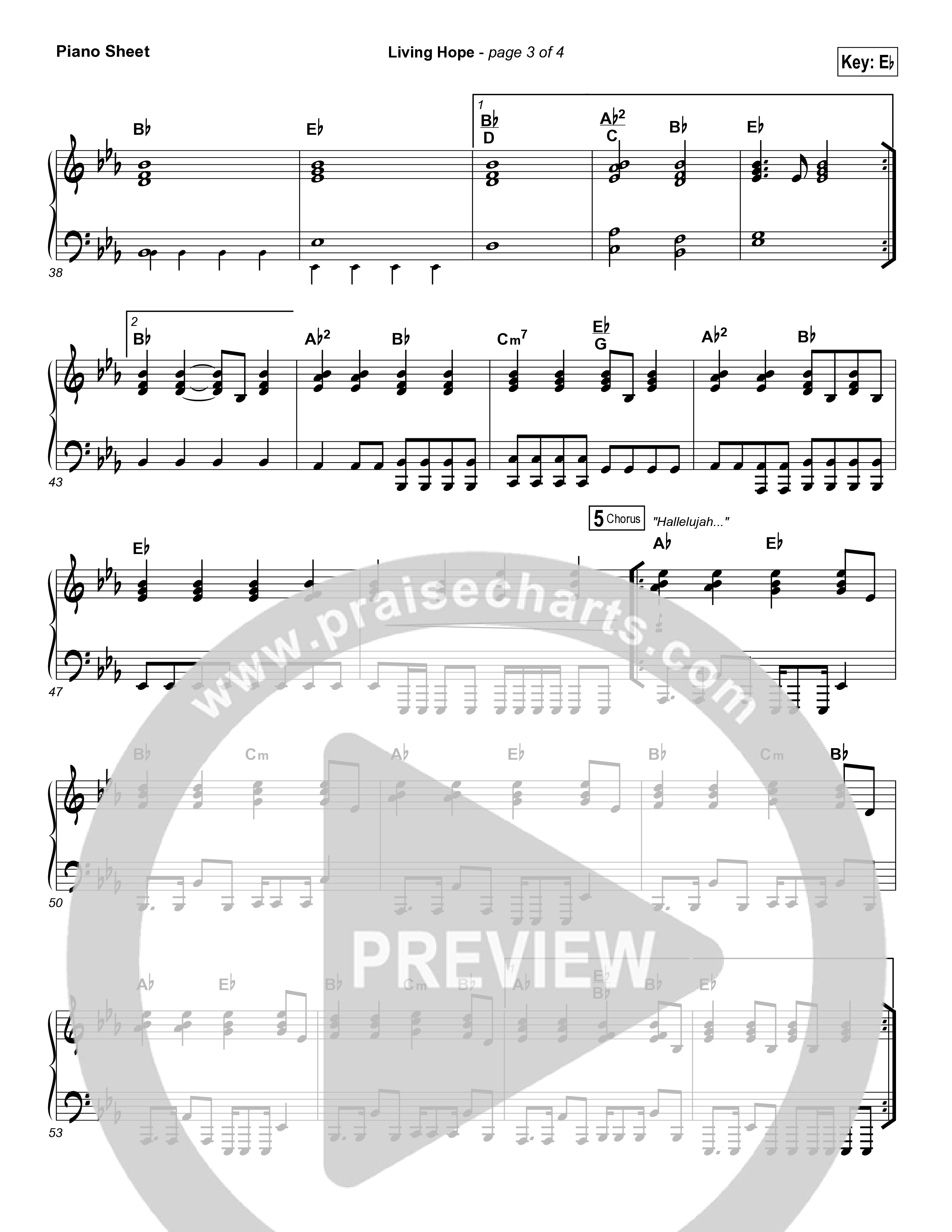 Living Hope Piano Sheet (Phil Wickham)