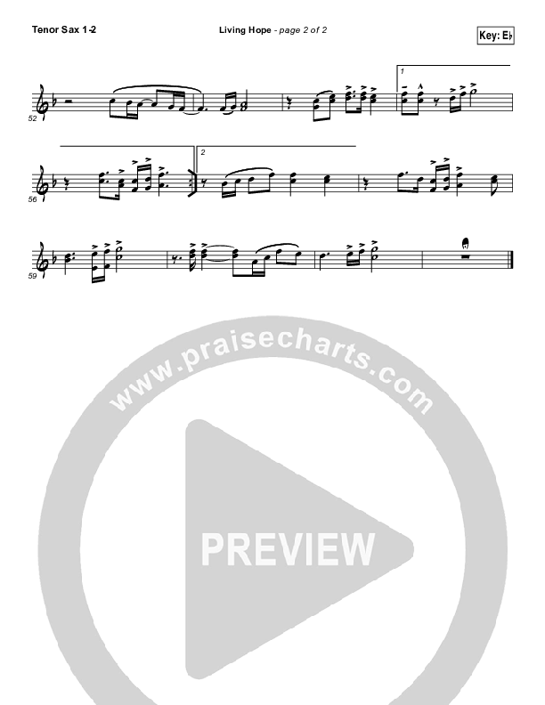 Living Hope Tenor Sax 1,2 (Phil Wickham)