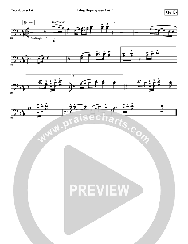 Living Hope Trombone 1/2 (Phil Wickham)