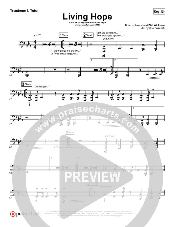 Living Hope Trombone 1,2 (Phil Wickham)