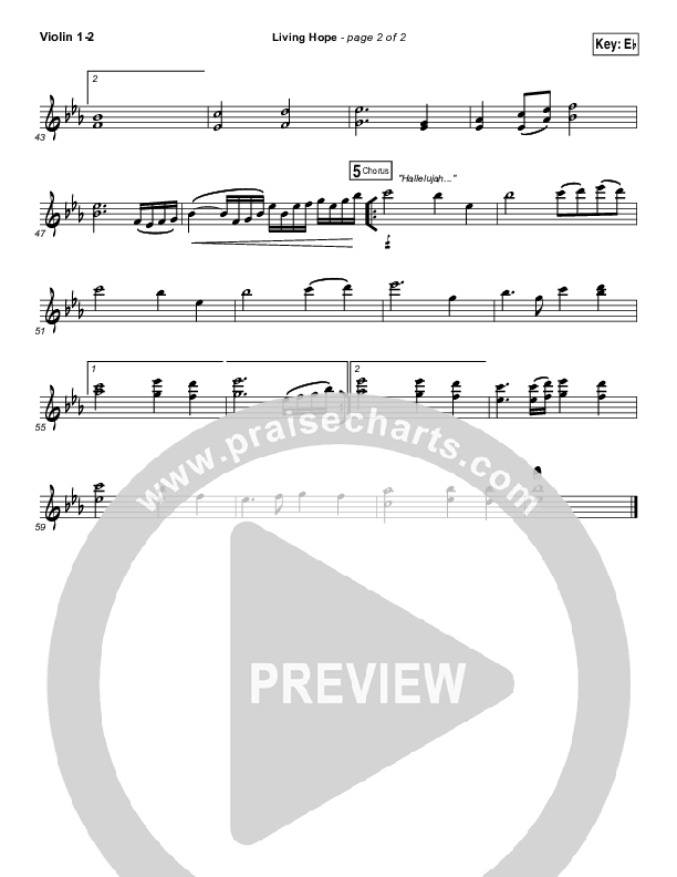Living Hope Violin 1,2 (Phil Wickham)