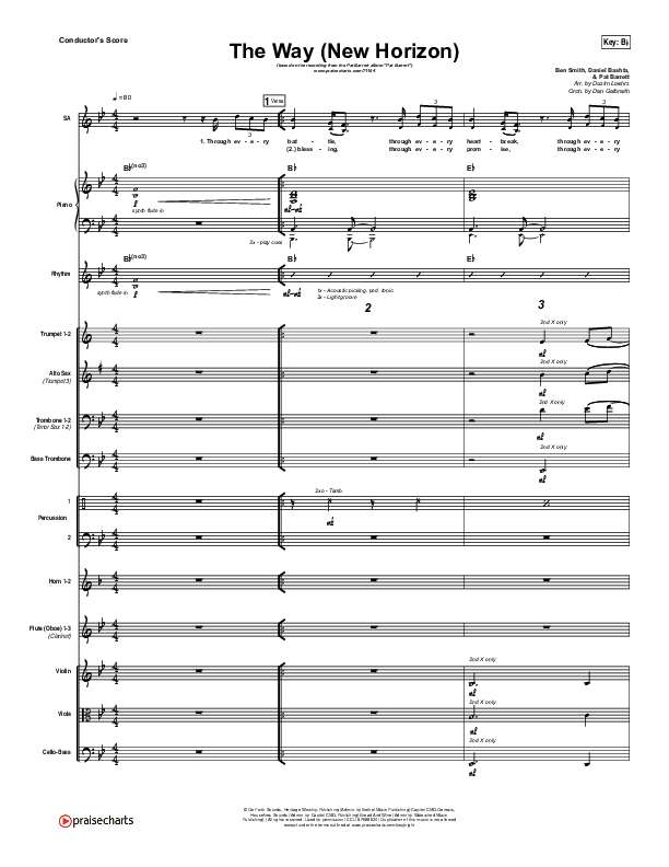 The Way (New Horizon) Conductor's Score (Pat Barrett)
