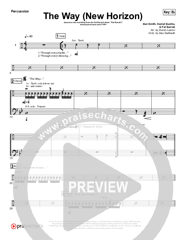 The Way (New Horizon) Percussion (Pat Barrett)