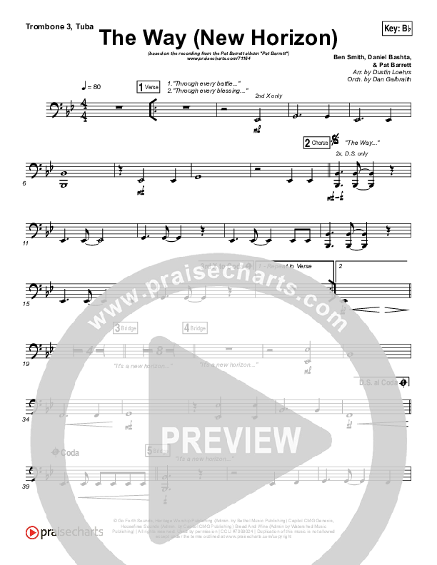 The Way (New Horizon) Trombone 3/Tuba (Pat Barrett)