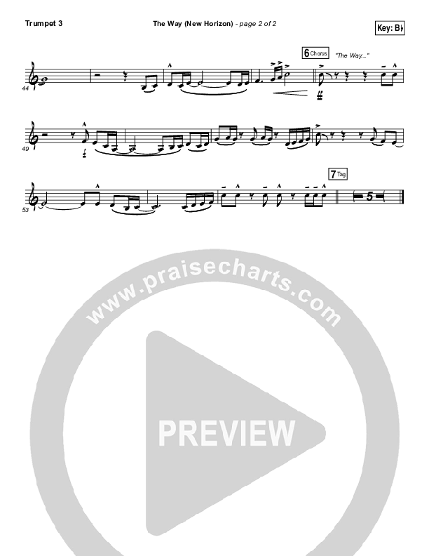 The Way (New Horizon) Trumpet 3 (Pat Barrett)
