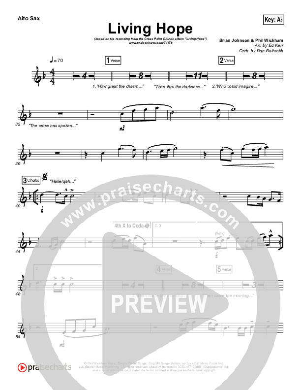 Living Hope Alto Sax (Cross Point Music / Cheryl Stark)