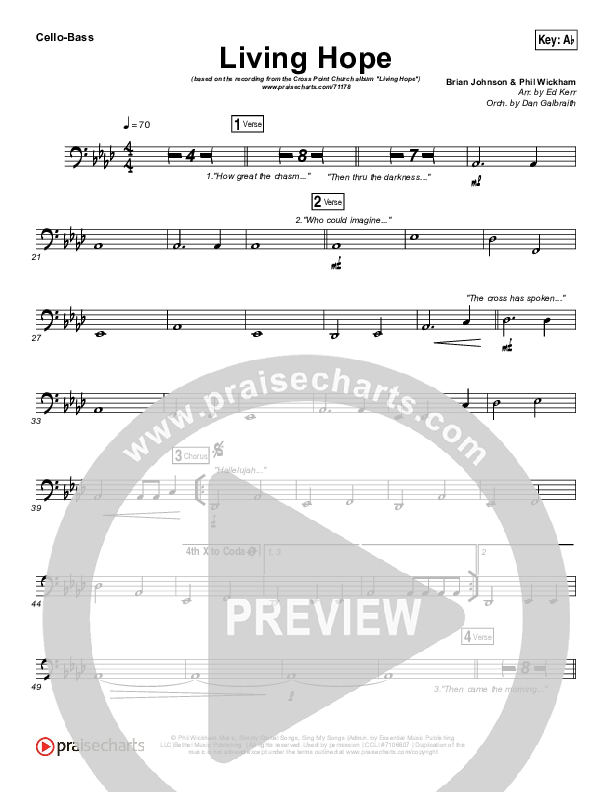 Living Hope Cello/Bass (Cross Point Music / Cheryl Stark)
