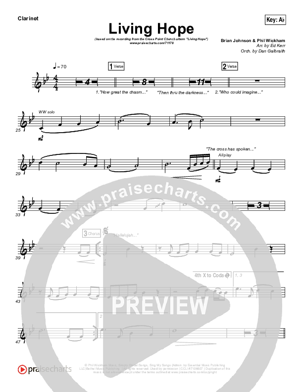 Living Hope Clarinet 1,2 (Cross Point Music / Cheryl Stark)